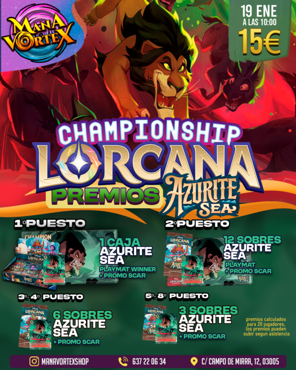 LORCANA STORE CHAMPIONSHIP - AZURITE SEA - MANA VORTEX