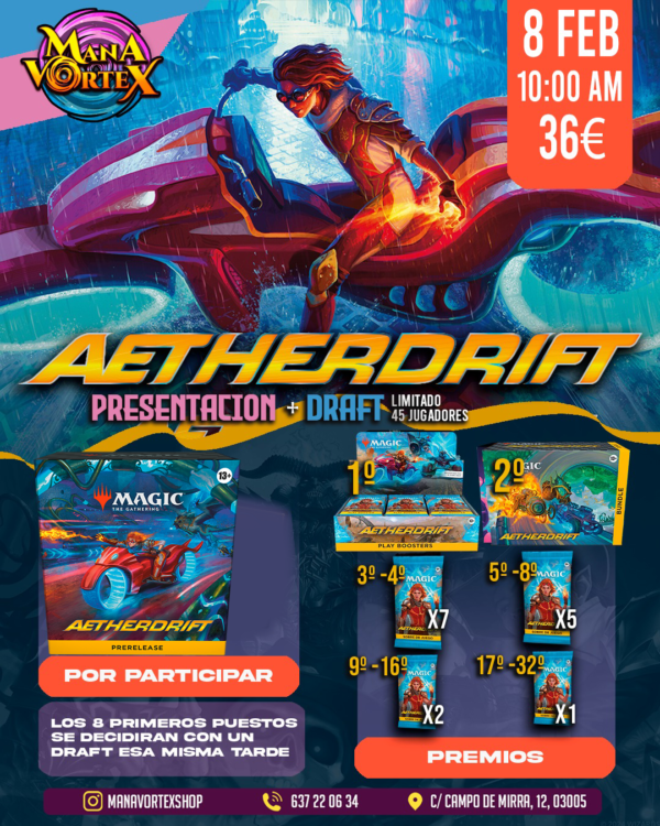 MTG Aetherdrift - Presentación + Draft  - 8 Febrero