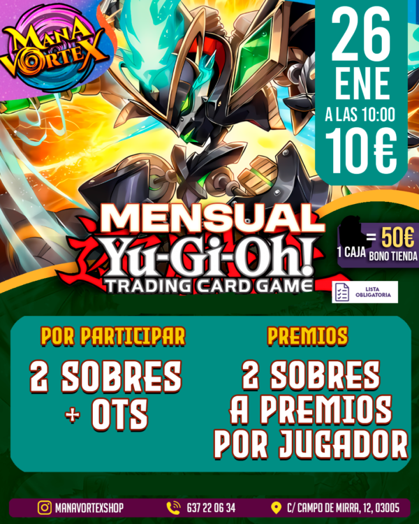 TORNEO MENSUAL - YU-GI-OH - MANA VORTEX