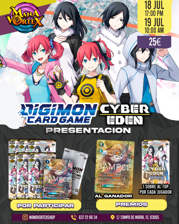 PRESENTACION DIGIMON BT22 - CYBER EDEN - 19 JULIO