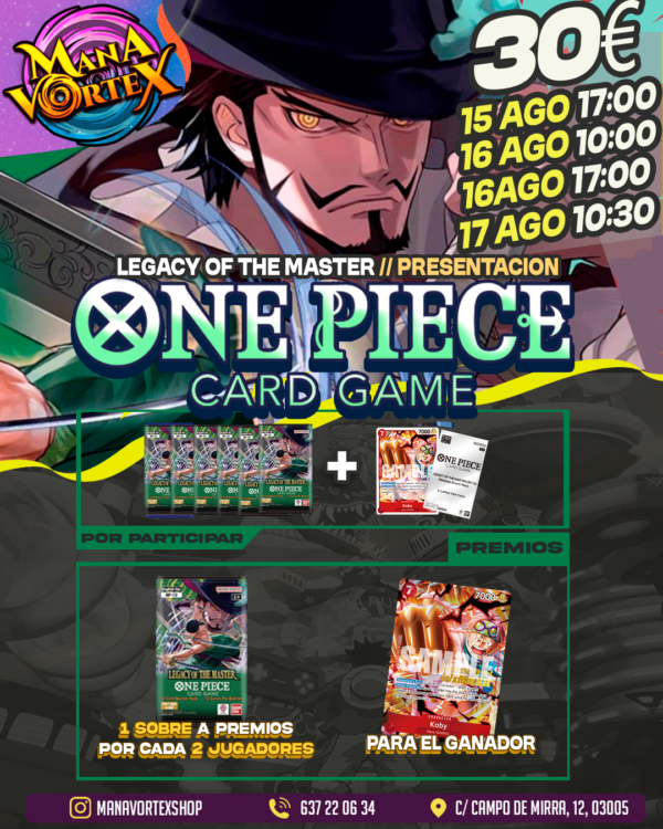 ONE PIECE TCG - OP-12 PRESENTACION - 16 Agosto (10:00)
