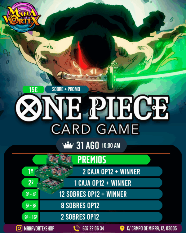 TORNEO MENSUAL - ONE PIECE TCG - MANA VORTEX