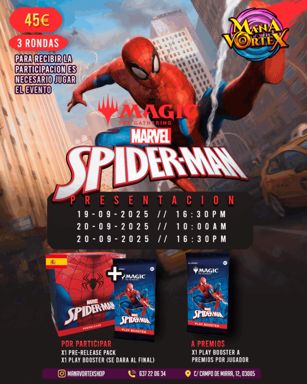 PRESENTACION - MTG AMAZING SPIDER-MAN - 19 SEPTIEMBRE (16:30)