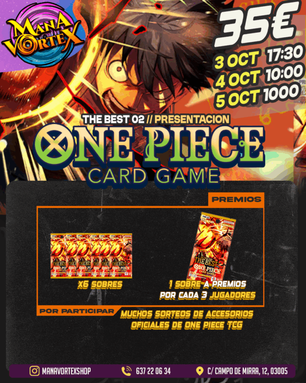 PRESENTACION - THE BEST 2 - ONE PIECE TCG (5 OCTUBRE)